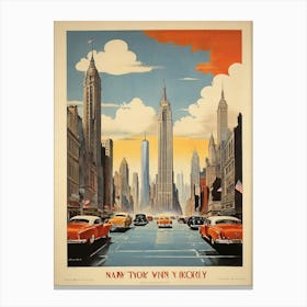 Vintage Travel Poster New York Art Print 1 (1) Canvas Print