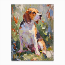 Beagle Acrylic Painting 3 Canvas Print