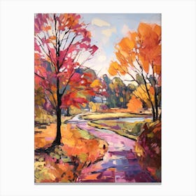 Autumn Gardens Painting Royal Botanic Gardens Sydney 6 Canvas Print