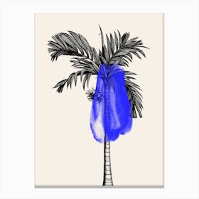 Tropical Tree Blue Canvas Print