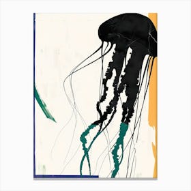 Jellyfish 4 Cut Out Collage Canvas Print