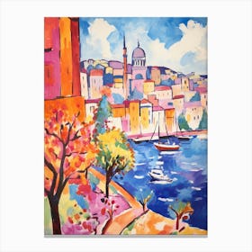 Istanbul Turkey 1 Fauvist Painting Canvas Print