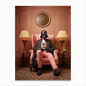 Darth Vader In Wes Anderson Style 35 Canvas Print