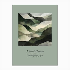 Landscapes Of Japan Mount Gassan Canvas Print