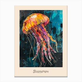 Jellyfish Vintage Collage 2 Canvas Print