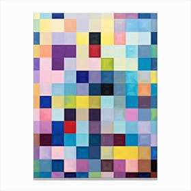 Pixelbild bunte Vierecke, Inspiration Gerhard Richter 1024 Farben, bunte quadrate Mosaik Canvas Print