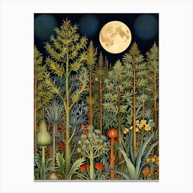 William Morris Forest At Night 7 Canvas Print