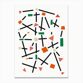 Abstract Pattern Cross Lines Canvas Print