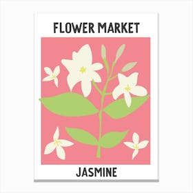 Flower Market Poster Jasmine Canvas Print