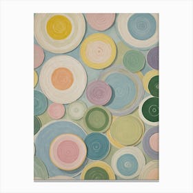 Pastel Disc Swirls Canvas Print