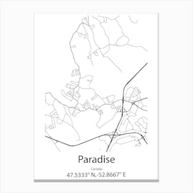 Paradise Valley,United States Minimalist Map Leinwandbild