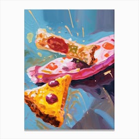 A Slice Of Pizza Oil Painting 1 Canvas Print