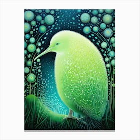 Ohara Koson Inspired Bird Painting Kiwi 4 Canvas Print