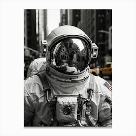 Astronaut In New York City Canvas Print