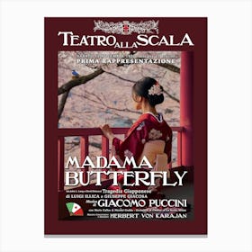 Teatro alla Scala - Madame Butterfly Opera Poster Canvas Print