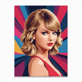 talyor swift art portrait 2 Canvas Print