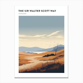 The Sir Walter Scott Way Scotland 1 Hiking Trail Landscape Poster Canvas Print
