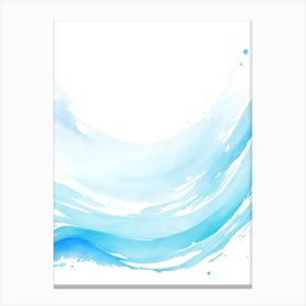 Blue Ocean Wave Watercolor Vertical Composition 42 Canvas Print