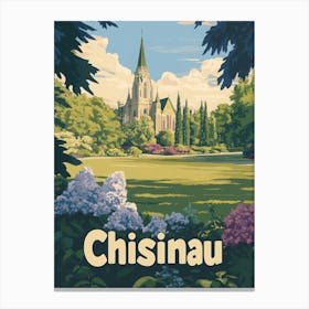 Aihrgdesign A Classic 1960s Travel Poster For Chisinau 1 Canvas Print