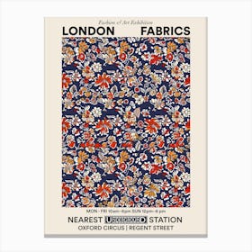 Poster Iris Impress London Fabrics Floral Pattern 5 Canvas Print