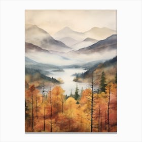 Autumn Forest Landscape The Trossachs Scotland 2 Canvas Print