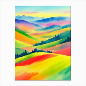 Watercolor Landscape Painting Canvas Print