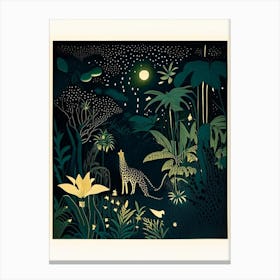 Jungle Nights 5 Rousseau Inspired Canvas Print