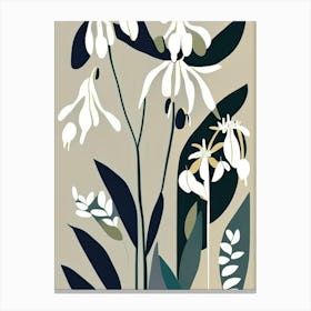Solomon's Seal Wildflower Modern Muted Colours 2 Canvas Print