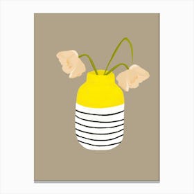 Mio Vaso Lemon Stripes Canvas Print