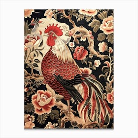 Chinese Lunar Year Of The Rooster 1 Full William Morris Style Canvas Print