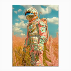 Spaceman In The Field Canvas Print