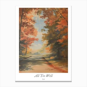 Taylor Swift Fan Art All Too Well Red Watercolour Canvas Print