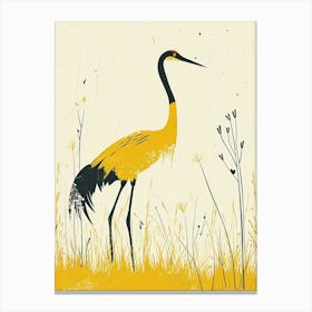 Yellow Crane 2 Canvas Print