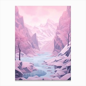 Dreamy Winter Painting Jostedalsbreen National Park Norway 1 Canvas Print