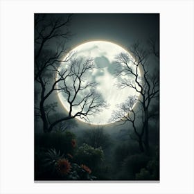 Full Moon In The Forest 13 Canvas Print