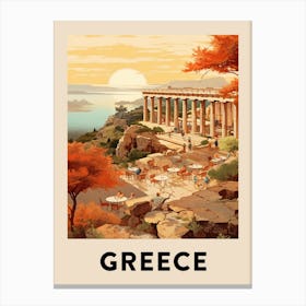 Vintage Travel Poster Greece 6 Canvas Print