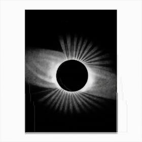 Eclipse In Black And White Canvas Print