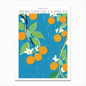 Mercado De La Fruta Orange Illustration 4 Poster Canvas Print