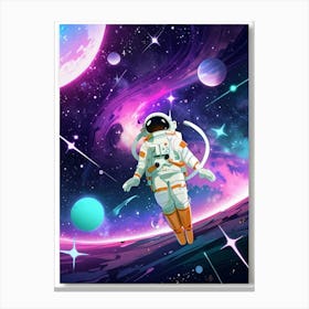 Astronaut In Space 5 Canvas Print