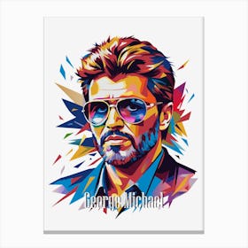 George Michael 01 Portrait Music Icon Style WPAP Pop Art Canvas Print