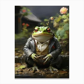 Frog In A Suit Canvas Print