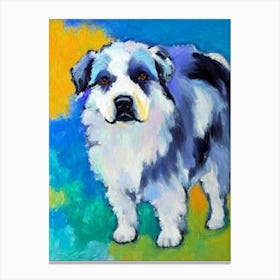 Newfoundland Fauvist Style dog Canvas Print