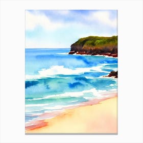 Fingal Head Beach 4, Australia Watercolour Canvas Print