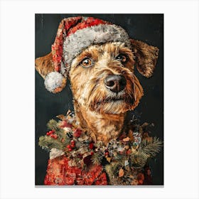 Christmas Airedale 9 Canvas Print