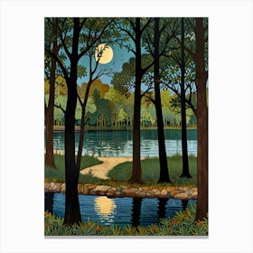 William Morris Moonlight In The Woods 30 Canvas Print