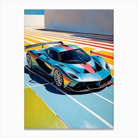 Race Car On A Track 2 Canvas Print