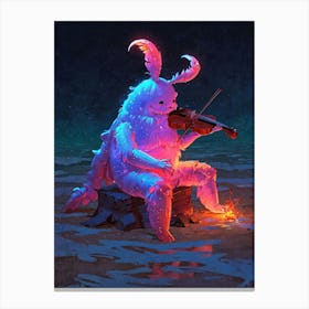 Monster Playing The Violin Canvas Print