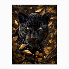 Black Jaguar Canvas Print