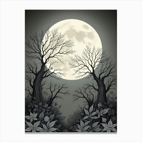 Full Moon In The Forest 11 Canvas Print