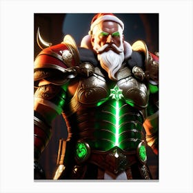 Santa Claus Armored Up Canvas Print